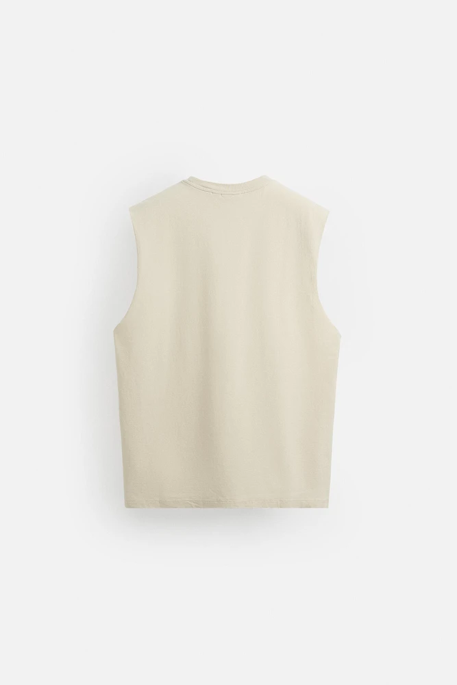 T-SHIRT DÉBARDEUR EN COTON