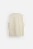 T-SHIRT DÉBARDEUR EN COTON