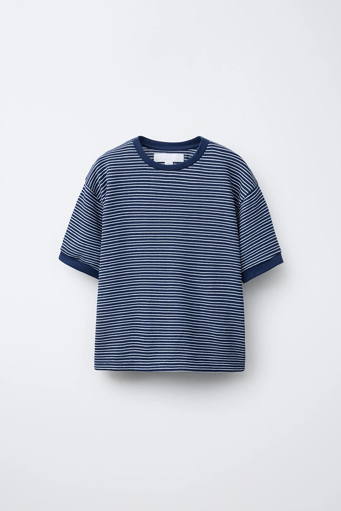 STRIPED KNIT T-SHIRT
