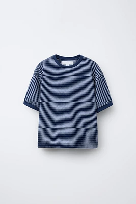 STRIPED KNIT T-SHIRT