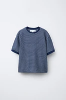 STRIPED KNIT T-SHIRT