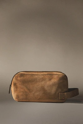 SPLIT LEATHER COSMETIC BAG