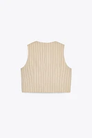 GILET COURT RAYÉ