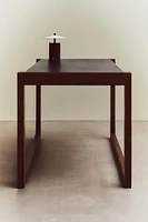 TABLE D’APPOINT BOIS CUIR GRAND FORMAT