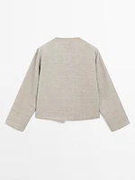 Kimono lin imprimé carreaux