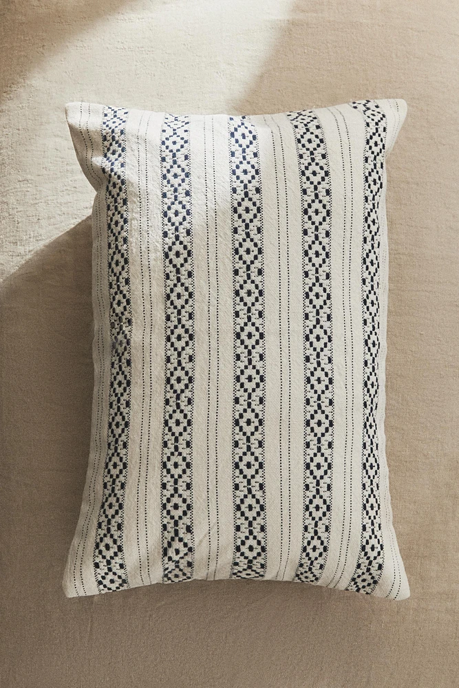 GEOMETRIC PRINT THROW PILLOW COVER