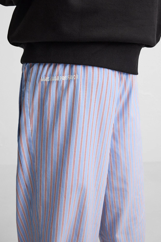 LIMITED EDITION STRIPED POPLIN PANTS