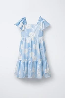 SHIMMERING FLORAL PRINT DRESS