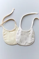 CHILDREN'S BIB WITH MINI FLOWERS (SET OF 2)