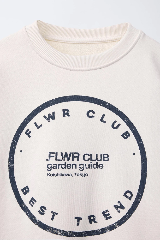 TEXT PRINT SWEATSHIRT