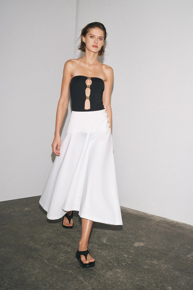 ZW COLLECTION BUTTON CAPE SKIRT