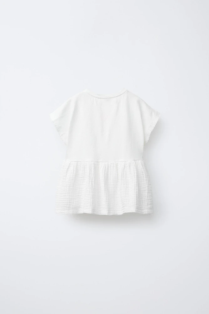 BLOUSE BIMATIÈRE À TEXTURE BRODÉE