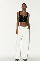 JEWEL CROP TOP