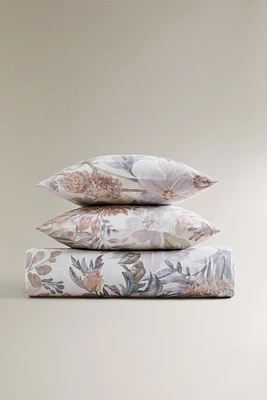 HOUSSE DE COUETTE SATIN IMPRIMÉ FLEUR