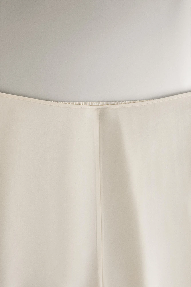 BEIGE SILK PANTS