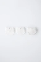 AGES 6-14/ THREE-PACK OF RIBBED LABEL BRIEFS