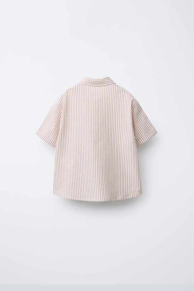 SEERSUCKER STRIPED SHIRT