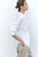 OVERSIZED LINEN BLEND SHIRT