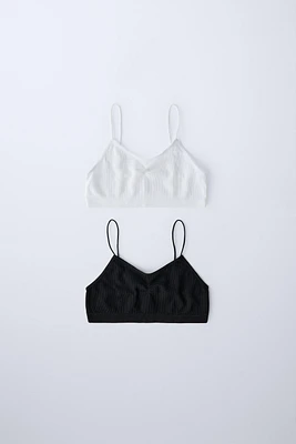 8-14 YEARS/ TWO PACK OF SEAMLESS BRALETTES