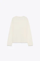 LINEN BLEND KNIT SWEATER