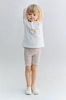 JOGGING SET CYCLING RIB T-SHIRT AND LEGGINGS