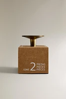 LOT BOUTONS DE PORTE LAITON RONDS (LOT DE 2