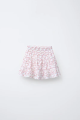 JUPE-SHORT STRUCTURÉE À IMPRIMÉ