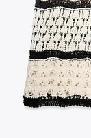 HALTER STRUCTURED KNIT MINI DRESS