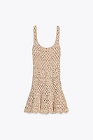 ROBE MINI EN MAILLE CROCHET