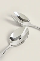 SET OF STAINLESS STEEL SALAD FLATWARE (SET OF 2)