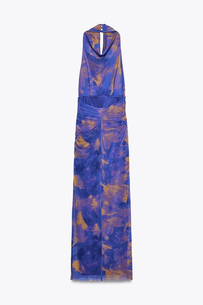 ROBE LONGUE EN TULLE IMPRIMÉ