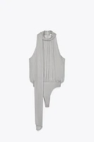 TIED CHIFFON BODYSUIT