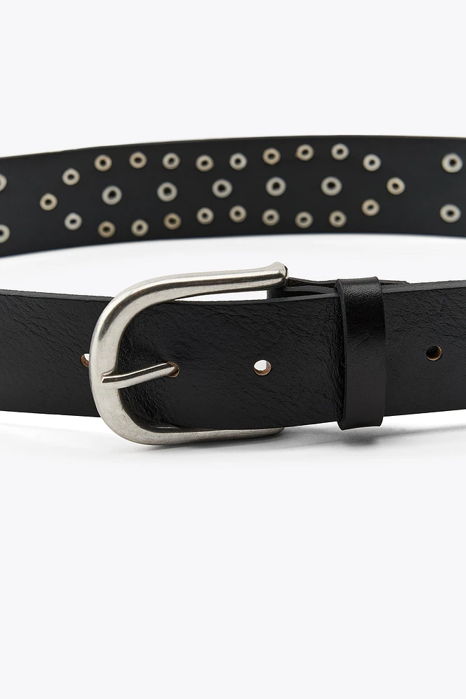 ANIMAL PRINT LEATHER BELT