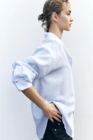 OVERSIZED LINEN BLEND SHIRT