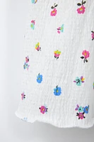 TEXTURED FLORAL T-SHIRT