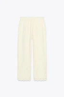 ZW COLLECTION PANTS WITH PERFORATED EMBROIDERY