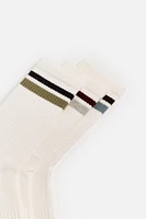 3-PACK STRIPED SOCKS