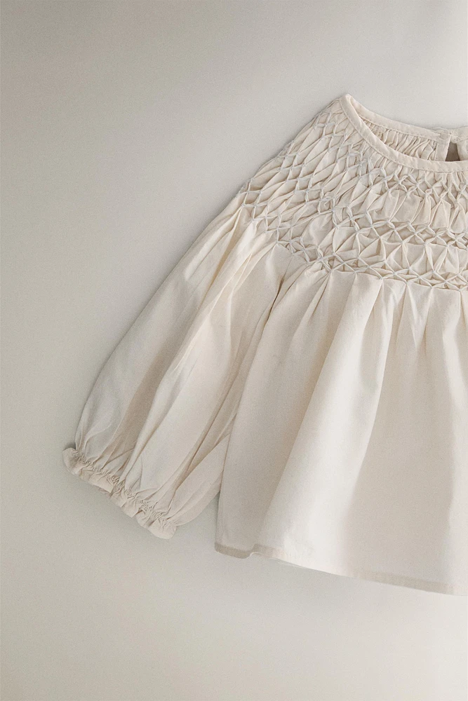 ENSEMBLE BÉBÉ NID D’ABEILLE ENFANT