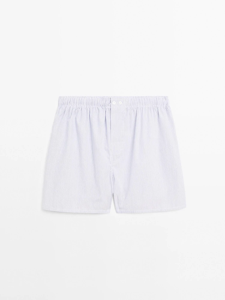 Double stripe print boxers