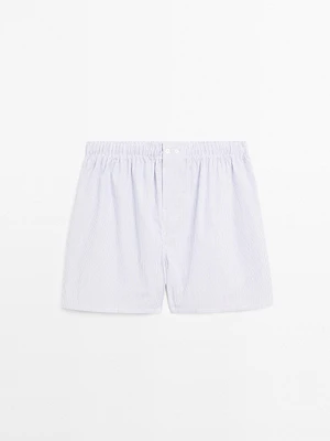 Double stripe print boxers