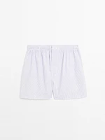 Double stripe print boxers