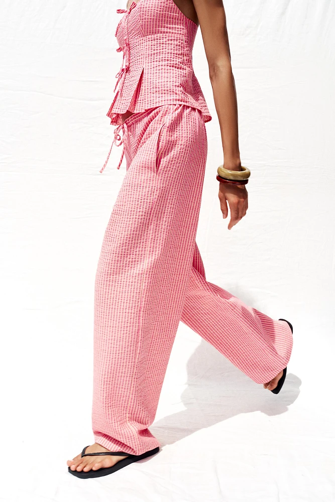 PANTALON LARGE RAYÉ