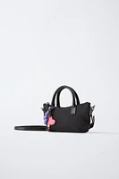 NYLON CHARM CROSSBODY BAG