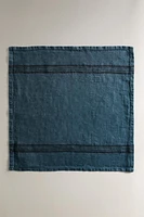 LOT SERVIETTES DE TABLE LIN ÉPAIS COLORÉ (LOT DE 2)