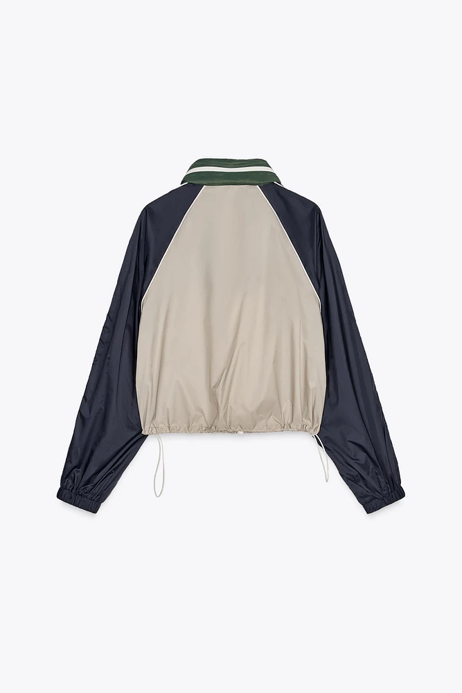 BLOUSON COURT COLOR BLOCK