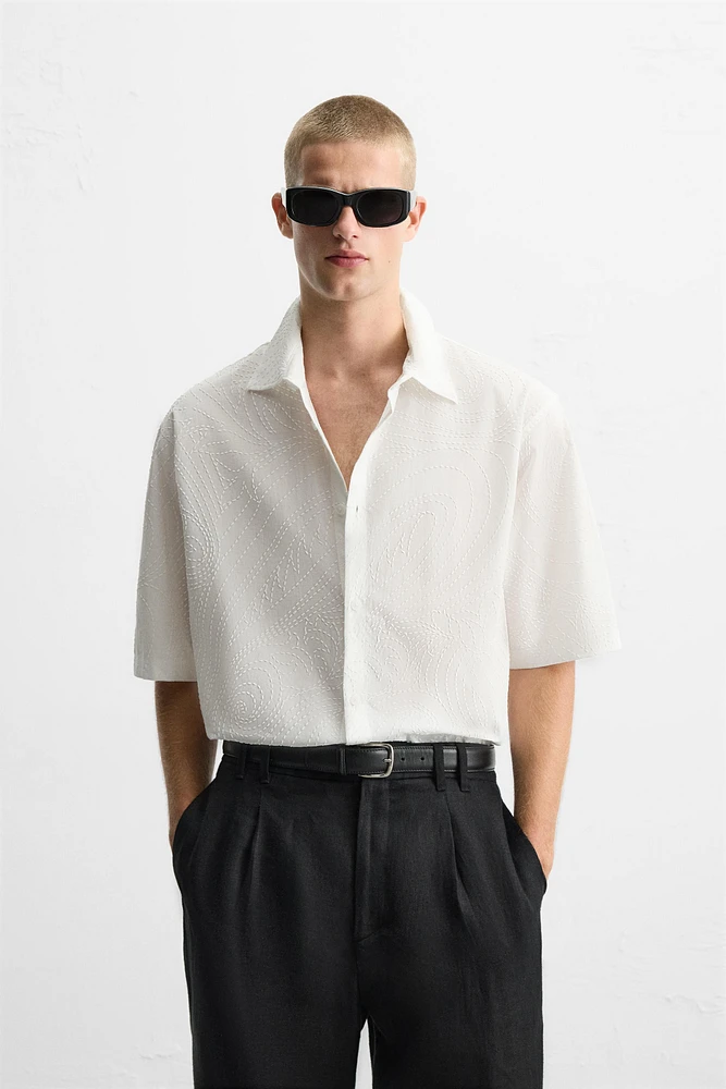 CHEMISE RELAXED FIT TEXTURÉE