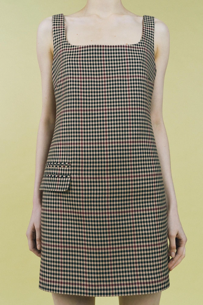 PLAID MINI DRESS ZW COLLECTION