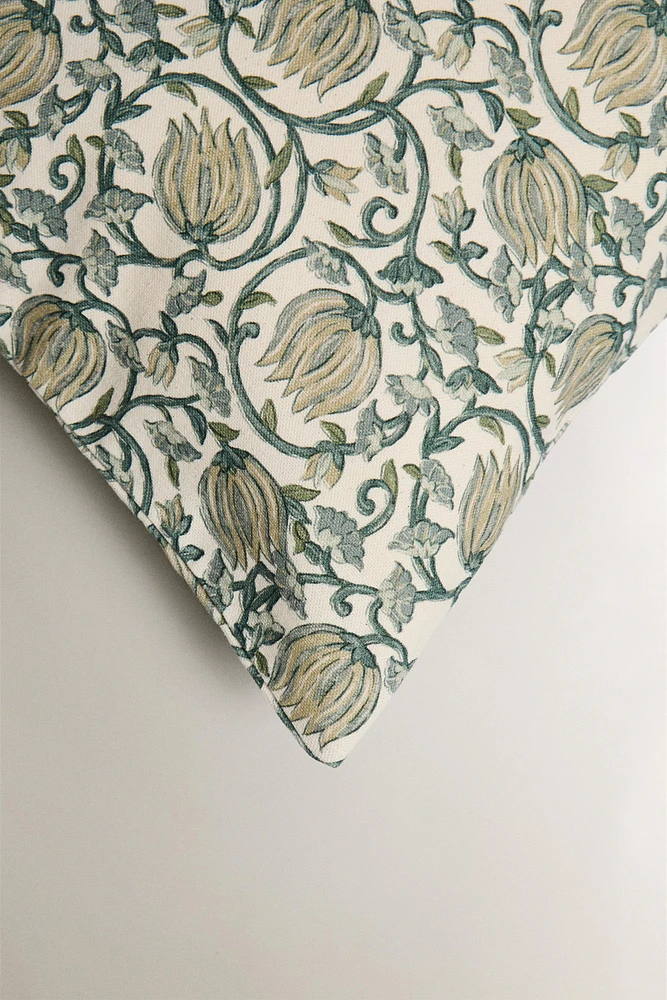 HOUSSE DE COUSSIN FLEURS