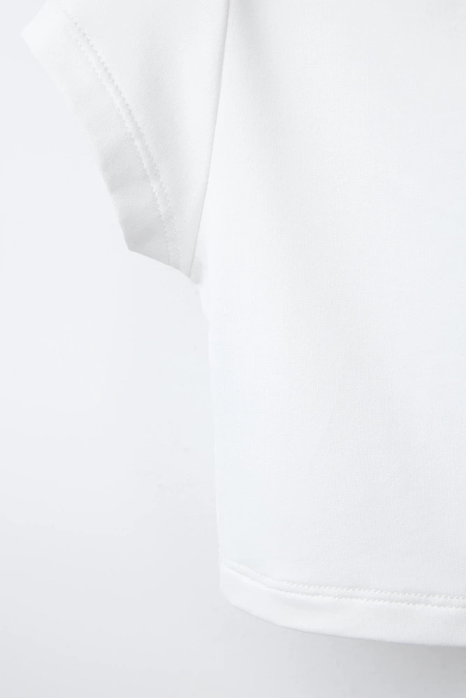 TOP CROPPED UNI ÉLASTIQUE