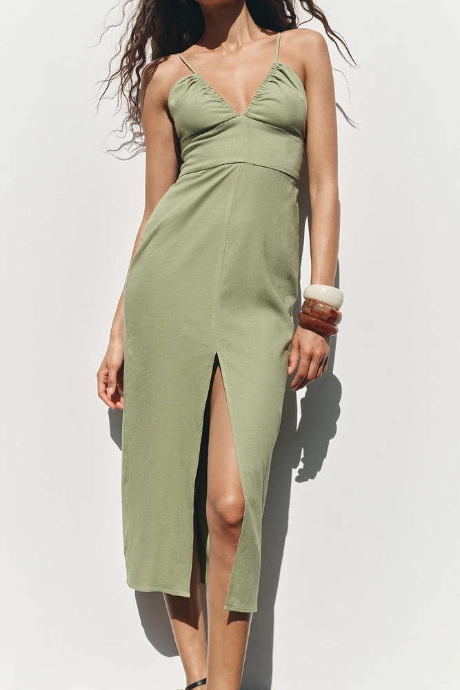 ROBE MIDI AVEC LIN